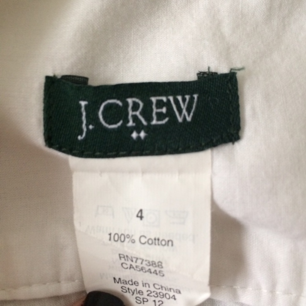 J. Crew White and Navy Blue Polka Dot Skirt J1274 - Picture 5 of 6